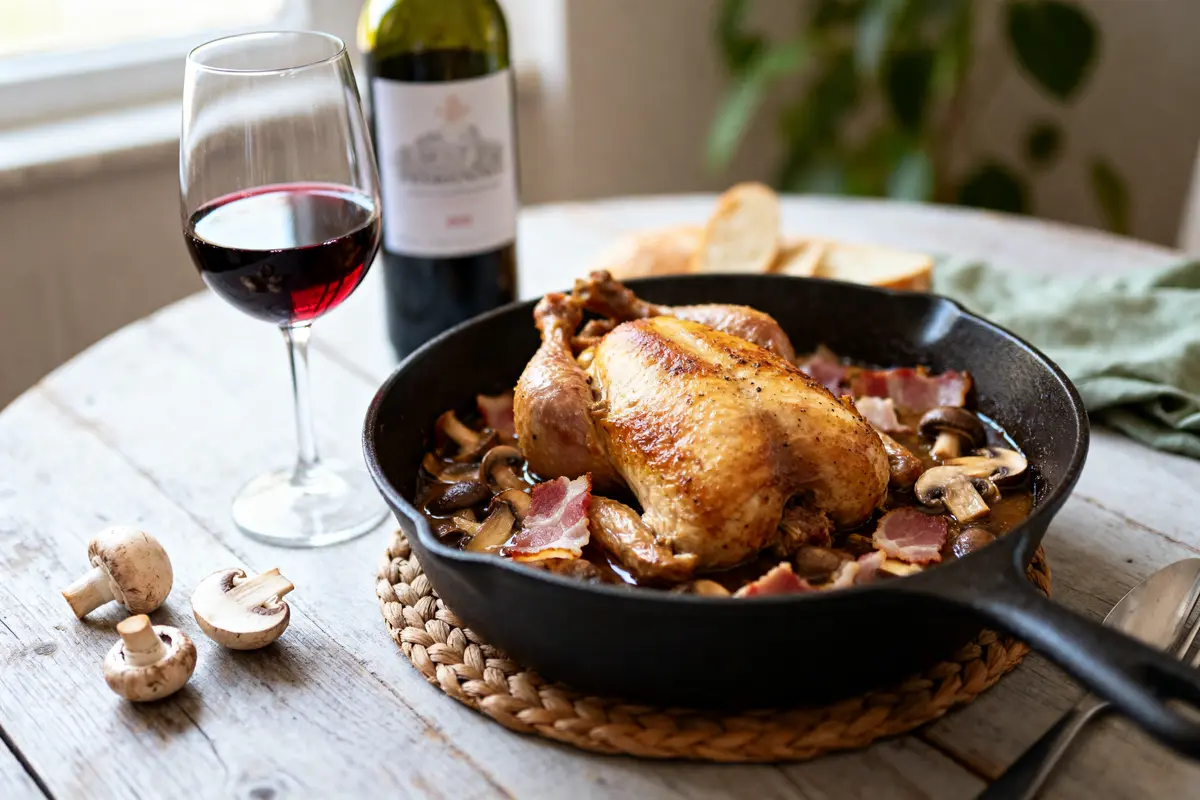 Recette du coq au vin traditionnel facile et inratable