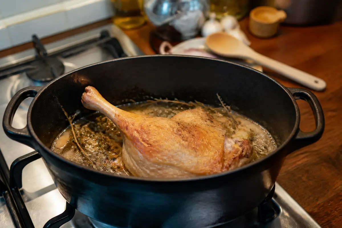 Temps de cuisson d’une cuisse de canard en cocotte en fonte : Guide